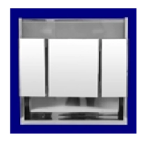 BOTIQUIN INOXIDABLE 3 CUERPO 54X56 LUZ+REP HB5105  **7%