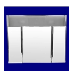 BOTIQUIN INOXIDABLE 3 CUERPO 54X42 LUZ S/REP HB5103**7%