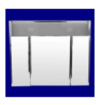 BOTIQUIN INOXIDABLE 3 CUERPO 54X42 LUZ S/REP HB5103**7%