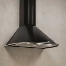 CAMPANA COCINA INOXIDABLE 60CIRC.LLANO NEGRA MILENIC