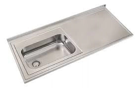 MESADA INOXIDABEL 1 140X61 JOHNSON SIMPLE, BACHA A LA IZQUIERDA