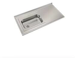 MESADA INOXIDABLE 1 120X61 JOHNSON SIMPLE, CON BACHA A LA DERECHA