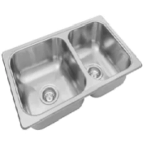 BACHA COCINA 2 JOHNSON R63/18F ARRIBA 64X37