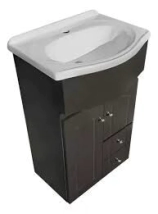 VANITORY LAQUEADO 60 NOVA 2 PUERTA. 2 CAJONES.WENGUE + VIDRIO PRACT S/BACHA        (CORREDERA + BORD