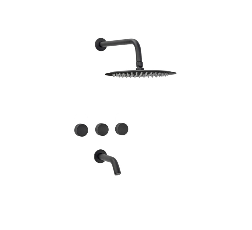 GRIFERIA DUCHA PEIRANO CC FABRIC C/TRANS NEGRO 80100N