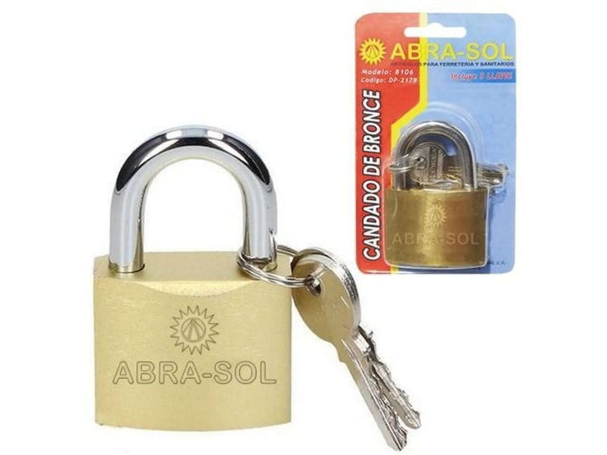 CANDADO 25 MM MOZART TRABA SIMPLE BRONCE *15%