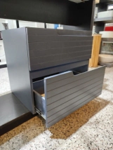 VANITORY LAQUEADO 60 NOVA COLGAR 2 CAJ. RAYAS GRIS