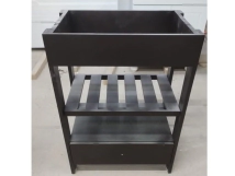 VANITORY LAQUEADO 60 NOVA PIE REJILLA ABIERTO 1puert.caj INFERIOR. RECTO BLANCO