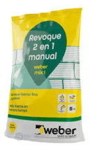 REVOQUE  INTERIOR  FINO y GRUESO, MIX,  5 KG