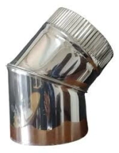 CURVA CHAPA SALAM. 6&acute; TROMEN INOX  X1 45&deg; 150mm