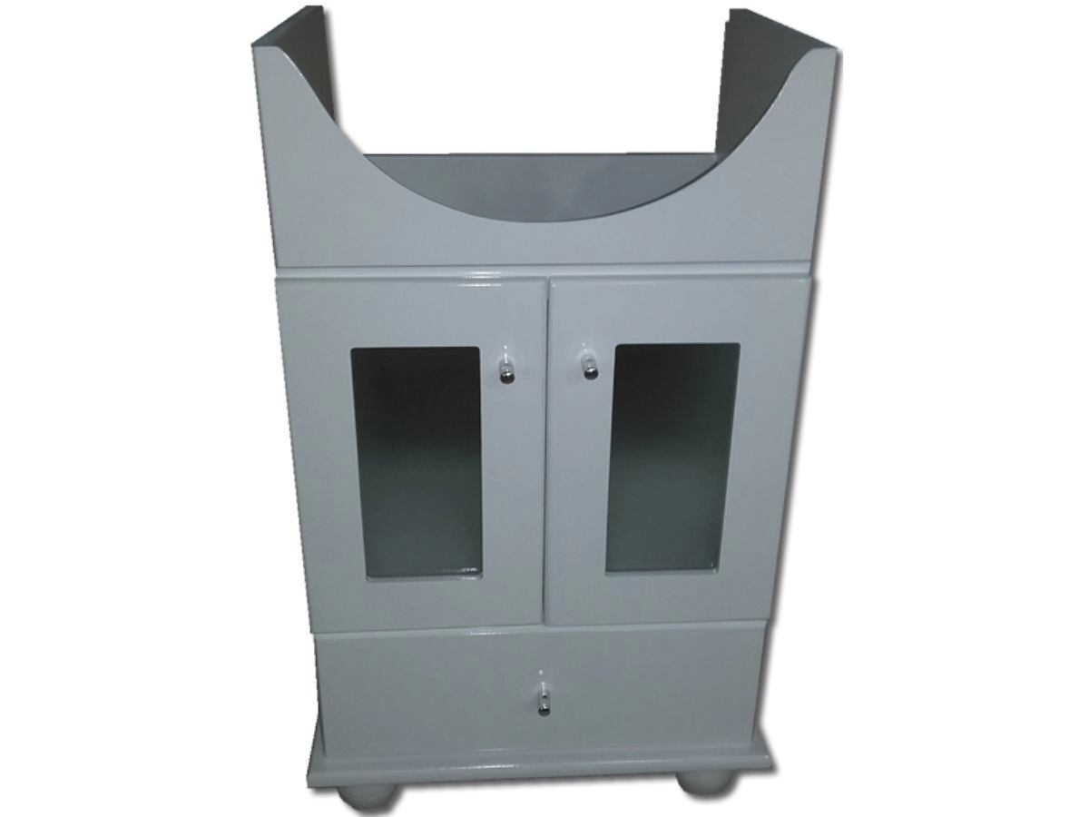 VANITORY LAQUEADO 50 VENECIA NOVA 2puert..1caj. BLANCO VIDRIO v503bl