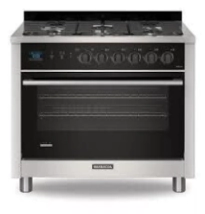 COCINA BARBACOA 90CM B90DG negro vidrio 5H+GRIL+ENCEND+REJ FUND+TIMER DIG+LUZ  peso 82kg   90x60x85a
