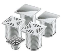 REJA PISO 20X20 C/MARCO AWADUC P/160mm  INOXIDABLE P/GRASERA/CAMARA 4207