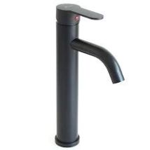 MONOCOMANDO LAVATORIO FLOWATER ALTO NEGRO ROWE PICO CURVO *5%