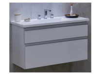 VANITORY LAQUEADO 100 2CAJONES NOVA blanco PRACT SIN BACHA   (corredera y liston abajo)  1001BL