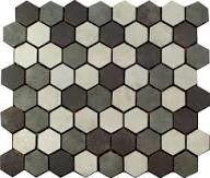 MALLA HEXAGONAL BASALTO MIX  7X7 (29 CM X 23 CM )