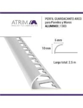 PERFIL ALUMINIO  MATE  GUARDA ARCO COD: 1383  10 MM X 2,5MT