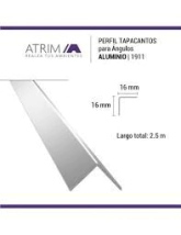 PERFIL ALUMI BRILLANTE CROMADO TAPACANTO COD:1911  16 X 16MM  2,5MT
