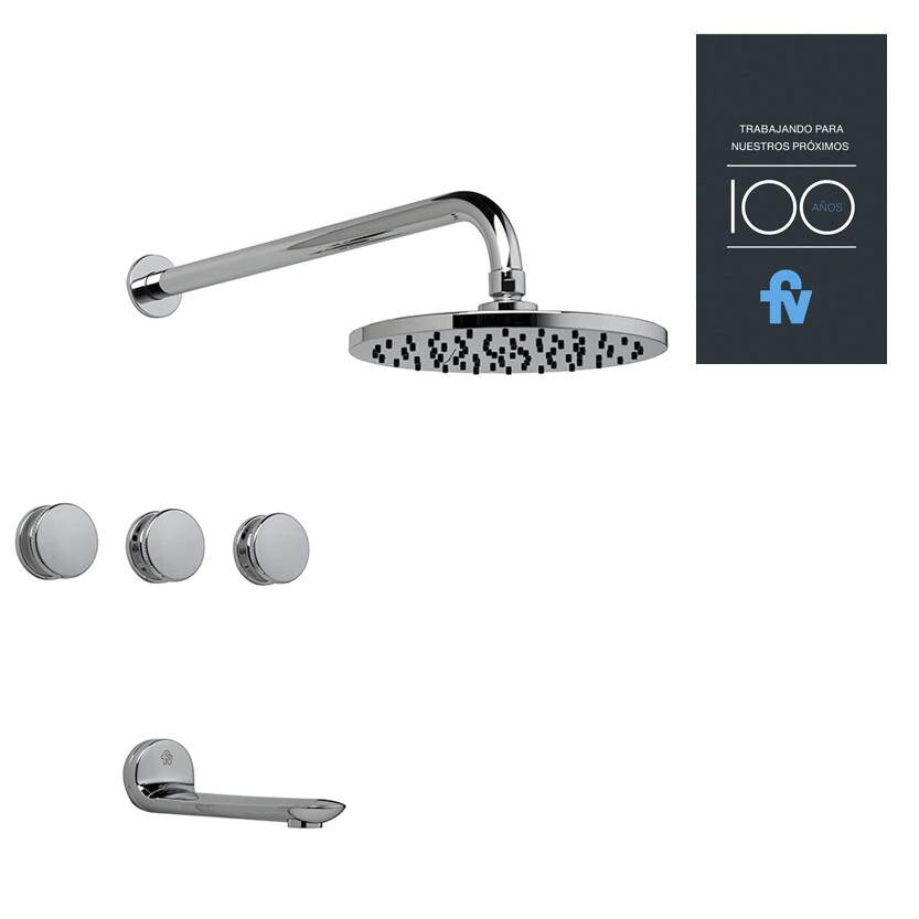 GRIFERIA DUCHA FV NUEVA CROMADA C/TRAN CROMO 0103/44N-CR