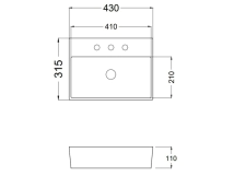 VANITORY GULLA COLG INTER MELA TOSTADO 3A 43X32 1-PUERTA