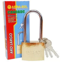 CANDADO 38 MM MOZART ARCO ALTO BRONCE 7639 *15%