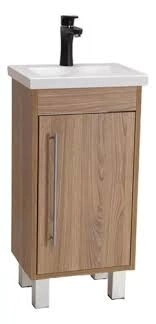 VANITORY GULLA COSTA PIE 1A MELA MARRON 1Puerta manij+ BACHA 42X31 monoc