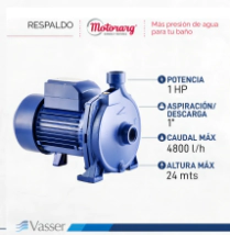 BOMBA CENTRIFUGA 1- HP QC100 VASSER Conex 1