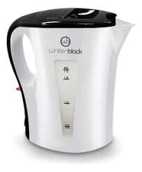 PAVA ELECTRICA WHITENBLACK APWB18 MATERA 85� blanca y negro