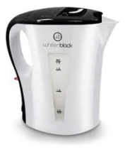 PAVA ELECTRICA WHITENBLACK APWB18 MATERA 85&deg; blanca y negro