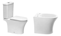 COMBO LOZA 3 PIEZAS, PIAZZA ABRUZZO, INODORO+MOCHILA+BIDET 3A CON  TAPA