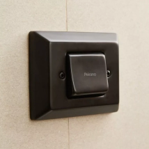 VALVULA DESCARGA INODORO PEIRANO CON TECLA TECNO BLACK NEGRO 02010N COMPLETA