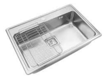 SECAPLATO INOXIDABLE JOHNSON CON PILETA QUADRA NEGRA (ABS) APIACQ71N