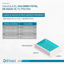 BOMBA PARA PISCINA  MINIPOOL75 PEARL 0,75hp **Hasta 70.000** Conexion 1-1/2 Caudal Max 15.000 Altura