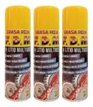 GRASA DE LITIO EN SPRAY ROJA  F.D.M 240ML *7%