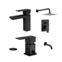 COMBO GRIF BA&Ntilde;O PIAZZA ARQ NEGRO LAVAT ALTO+ BIDET + DUCHA EMB