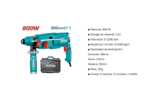 ROTOMARTILLO SDS PLUS 800W TOTAL TH308268-4