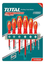 DESTORNILLADOR KIT DE 6 ud AISLADO TOTAL INDUSTRIAL THTIS566 PARA ELECTRICIDAD