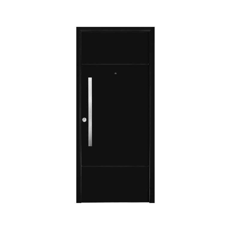PUERTA EXTERIOR  LINEA INNOVA M1940 NEGRA C/BARRAL REC. 80X2MTR  DERECHA OBLAK