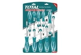DESTORNILLADOR KIT DE 10 ud TOTAL THT250610