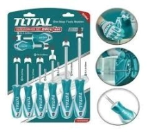 DESTORNILLADOR KIT DE 8 ud TOTAL THT250608