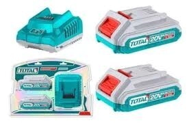 CARGADOR 2.0 AH C/2 BATERIAS  TOTAL INDUSTRIAL TFBCPK1222-4