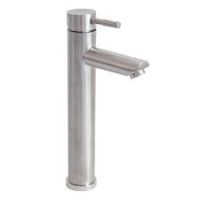 MONOCOMANDO LAVATORIO FLOWATER  ACERO STEEL FW222-0838 ALTO 17CM