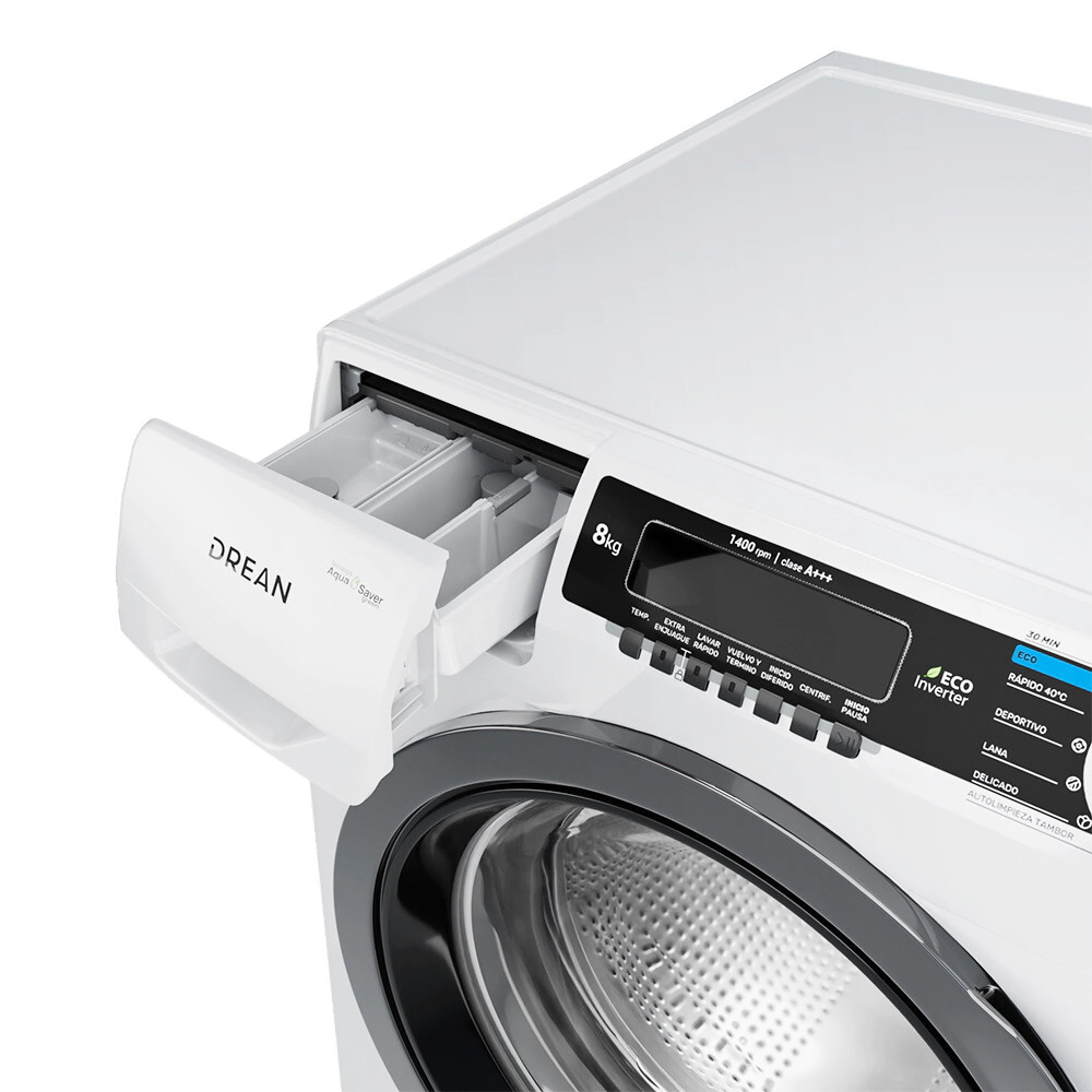 LAVARROPAs DREAN AUTOMATICO inverter FRONTAL 8,14 LFDR0814SB0 blanco 8kg/1400rpm