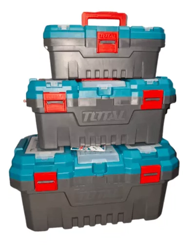 CAJA DE HERRAMIENTA SET X 3 PLASTICO TOTAL TPBXK0031 (14"-17"-20")