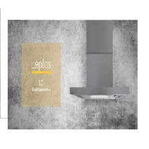 CAMPANA LEPTOS, 1VEL, ACERO INOXIDABLE, 60CM, LLANOS ACERO