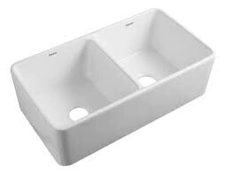 BACHA COCINA LOZA PEIRANO DOBLE BCH17  BLANCA 84X46X25