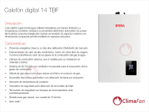 CALEFON PEISA 14L GN TIRO FORZADO DIGITAL SIN PILOTO incluye KIT accesorioS