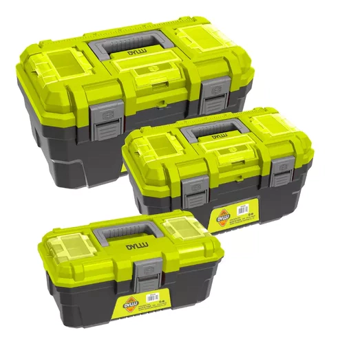 CAJA DE HERRAMIENTA SET X 3 PLASTICO  DYLLU DTTB2103 (13"-16"-19")