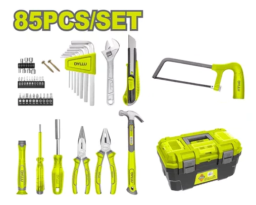 CAJA DE HERRAMIENTA PLASTICA C/HERRAMIENTAS 85 Pcs DYLLU DTHS3B85