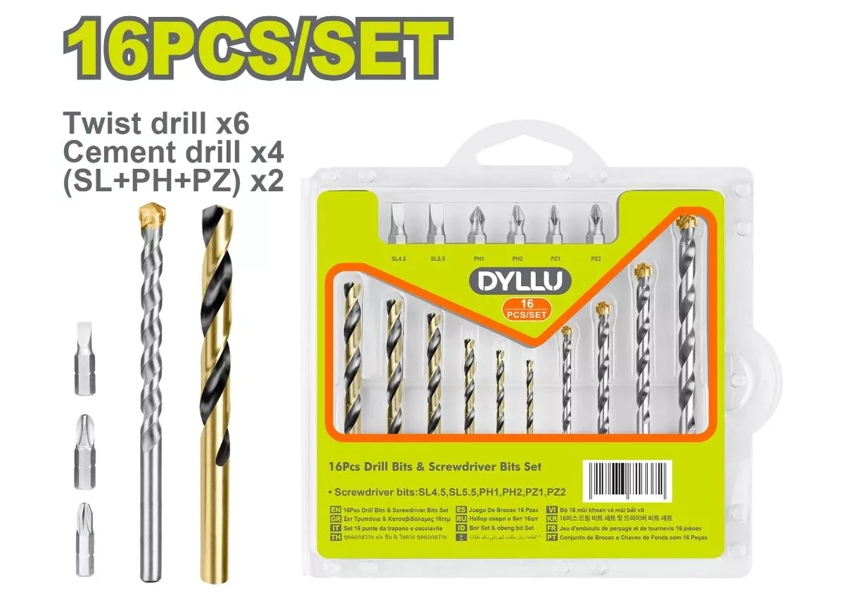 MECHA + PUNTAS SET X 16 Pcs DYLLU DTMJ4165